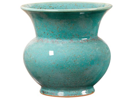 Villa & House Olympia Mottled Turquoise Blue Vase