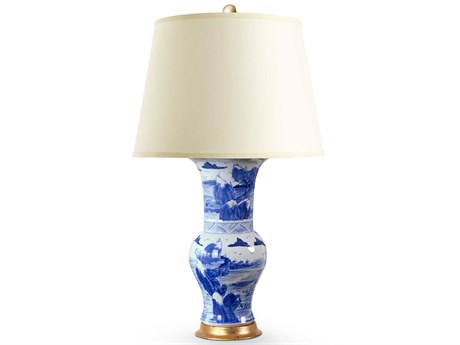Villa & House Pavillion Blue / White 1 - Light Buffet Lamp Base (Lamp Only)