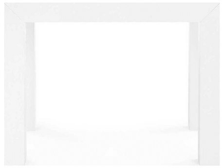 Villa & House Parsons Rectangular Chiffon White End Table