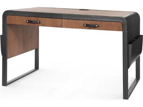 Villa & House Roberto Black Brown Walnut Wood Writing Desk