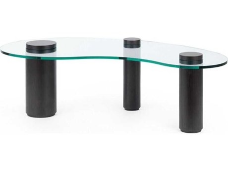 Villa & House Scarlotti Glass Espresso Brown Coffee Table