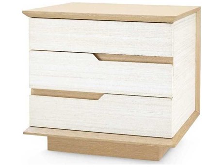 Villa & House Simon 3 - Drawer Rectangular Wood Light Natural Shimmer End Table