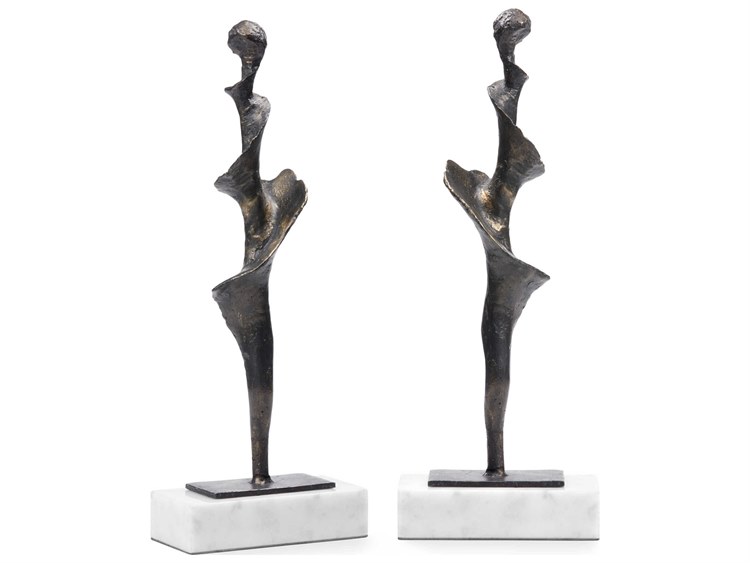 Villa & House Spiral Bronze Sculpture Set of 2