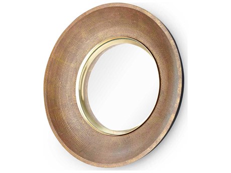 Villa & House Stella Antique Brass Round Wall Mirror