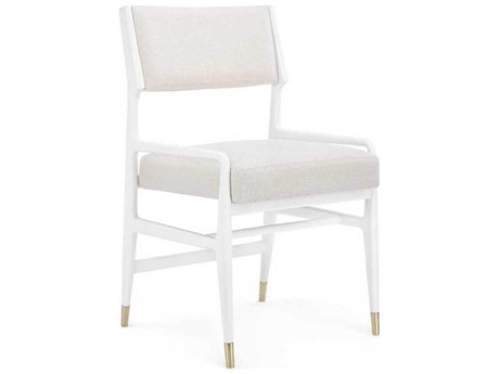Villa & House Mahogany Wood Gold Upholstered Arm Dining Chair