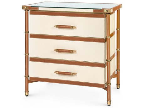 Villa & House Rectangular Glass End Table