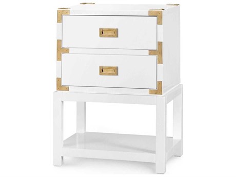 Villa & House Rectangular Wood Gloss White End Table