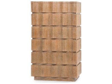 Villa & House Vanessa Almond Brown Oak Wood Accent Chest