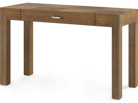 Villa & House Velma Honeyed Burl Brown Burlwood Writing Desk