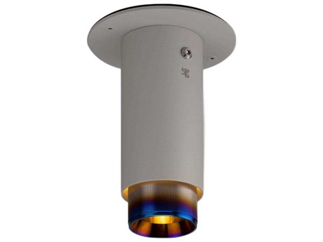 Buster + Punch Exhaust 1-Light Burnt Steel Gray Cylinder Flush Mount