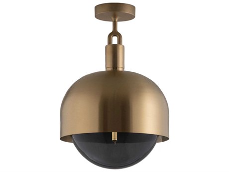 Buster + Punch Forked 1-Light Brass Semi Flush Mount