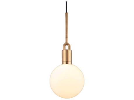 Buster + Punch Forked 1-Light Brass Globe Mini Pendant