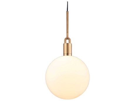 Buster + Punch Forked 1-Light Brass Globe Mini Pendant