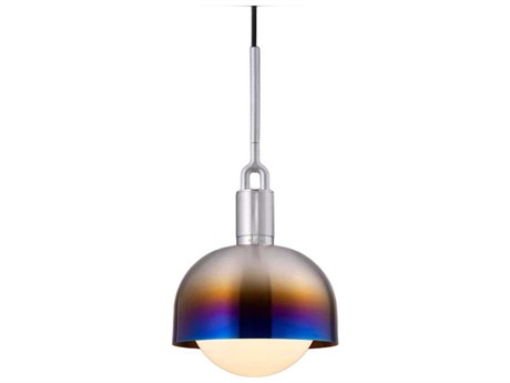 Buster + Punch Forked 1-Light Burnt Steel Linear Mini Pendant