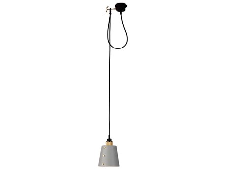 Buster + Punch Hooked 1-Light Brass Gray Mini Pendant