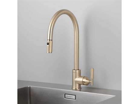 Buster + Punch Brass Pull-Out Kitchen Faucet with Dual Spray