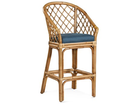 Braxton Culler Kent Upholstered Rattan Bar Stool