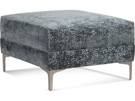 Braxton Culler Alexa Satin Nickel Upholstered Ottoman