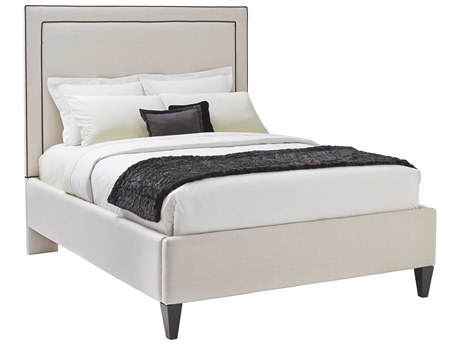 Braxton Culler Emory Beige Hardwood Upholstered Queen Panel Bed