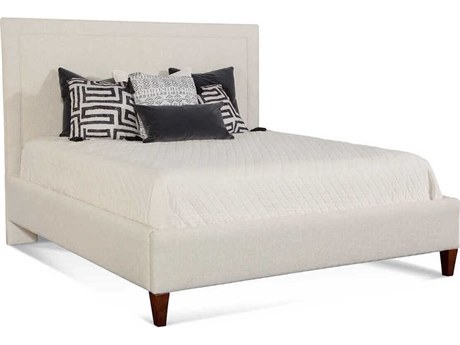 Braxton Culler Emory White Hardwood Upholstered King Platform Bed