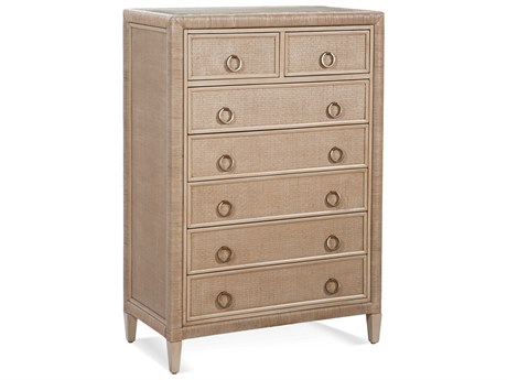 Braxton Culler Sabal Bay 7-Drawers Brown Rattan Accent Chest