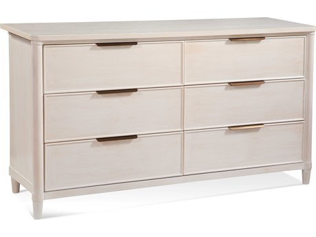 Braxton Culler Clair 6-Drawers White Mindi Wood Double Dresser