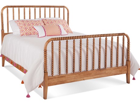 Braxton Culler Lind Island Brown Rubberwood Wood Queen Panel Bed