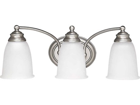 Capital Lighting 3-Light Matte Nickel Glass Vanity Light