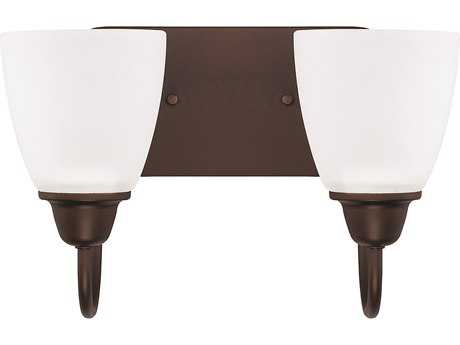 Capital Lighting Trenton 2-Light Bronze Glass Vanity Light