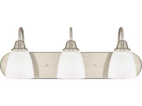 Capital Lighting Trenton 3-Light Brushed Nickel Glass Vanity Light