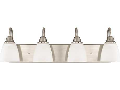 Capital Lighting Trenton 4-Light Brushed Nickel Glass Vanity Light