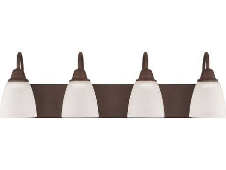 Capital Lighting Trenton 4-Light Bronze Glass Vanity Light