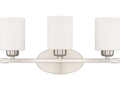 Capital Lighting Dixon 3-Light Brushed Nickel Glass Vanity Light