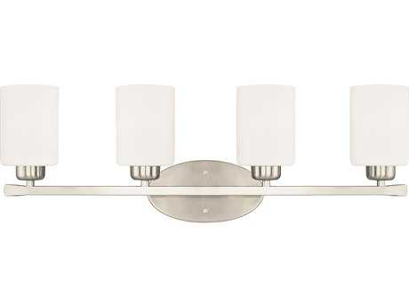 Capital Lighting Dixon 4-Light Brushed Nickel Glass Vanity Light