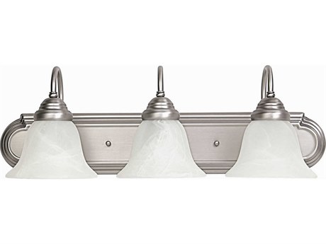 Capital Lighting 3-Light Matte Nickel Glass Vanity Light