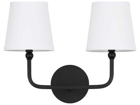 Capital Lighting Dawson 2-Light Matte Black Vanity Light