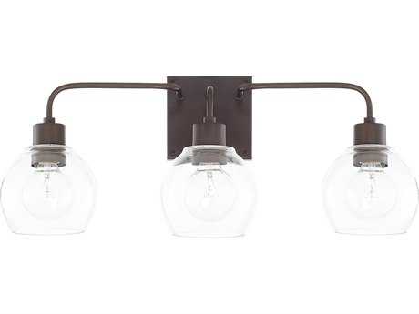 Capital Lighting Tanner 3-Light Bronze Glass Vanity Light
