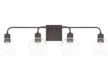 Capital Lighting Tanner 4-Light Bronze Glass Vanity Light
