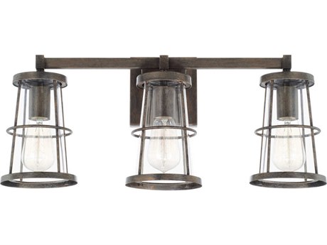 Capital Lighting Beaufort 3-Light Nordic Grey Glass Vanity Light