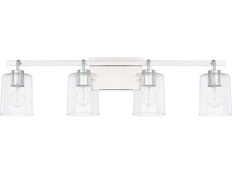 Capital Lighting Greyson 4-Light Chrome Glass Vanity Light