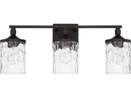 Capital Lighting Colton 3-Light Bronze Glass Vanity Light