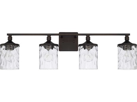 Capital Lighting Colton 4-Light Bronze Glass Vanity Light