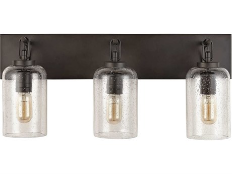 Capital Lighting 3-Light Old Bronze Glass Vanity Light