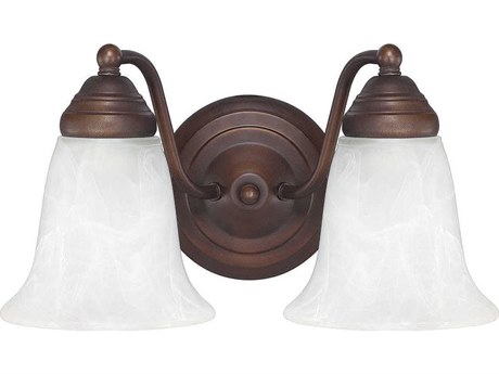 Capital Lighting 2-Light Burnished Bronze Glass Vanity Light
