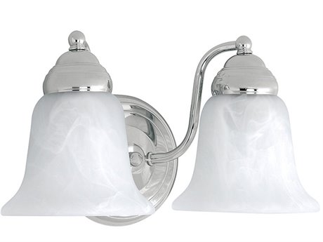 Capital Lighting 2-Light Chrome Glass Vanity Light