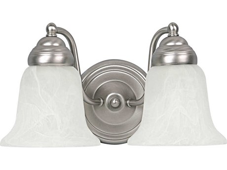 Capital Lighting 2-Light Matte Nickel Glass Vanity Light