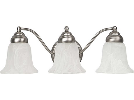 Capital Lighting 3-Light Matte Nickel Glass Vanity Light