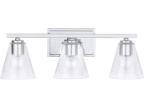Capital Lighting 3-Light Chrome Glass Vanity Light