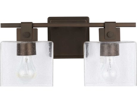 Capital Lighting 2-Light Oil Rubbed Bronze Glass Vanity Light
