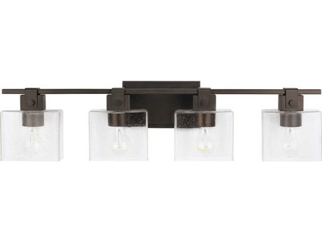 Capital Lighting 4-Light Oil Rubbed Bronze Glass Vanity Light